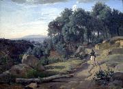 camille corot, A View near Volterra